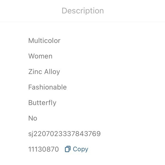 Butterfly Chain Charm Necklace Golden - Picture 6 of 7